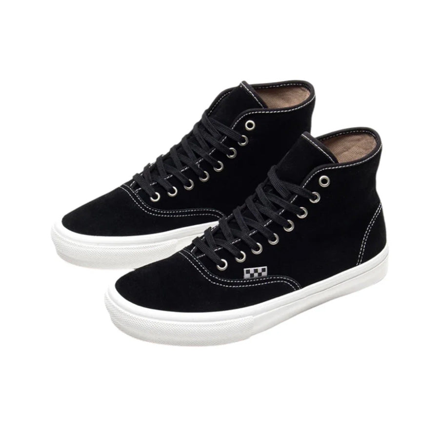 Vans Skate Authentic High Shoe Black Suede – The Source Snowboard