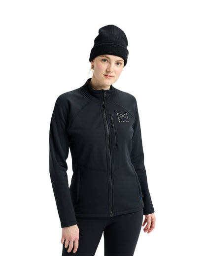 Burton Women's [ak] Baker Stretch Fleece Full-Zip True Black 2026