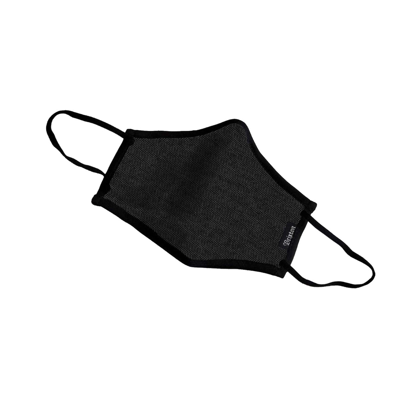 Brixton Anitmicrobial Face Mask Black Herringbone