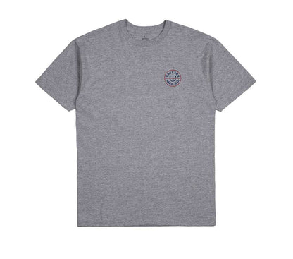 Brixton Crest II T-shirt - Heather Grey/Navy