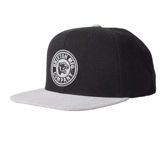Brixton Forte X MP Snapback Cap - Black/Grey