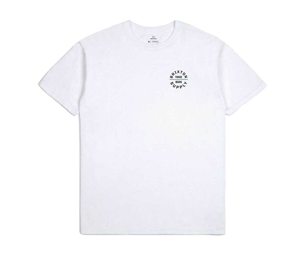 Brixton Oath V T-shirt - White/Black