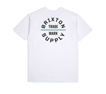 Brixton Oath V T-shirt - White/Black