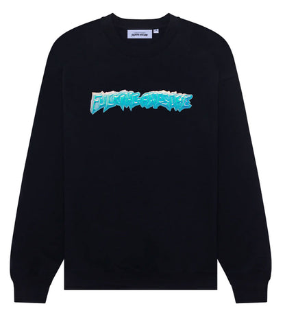 Fucking Awesome Iridescent Stamp Crewneck Black