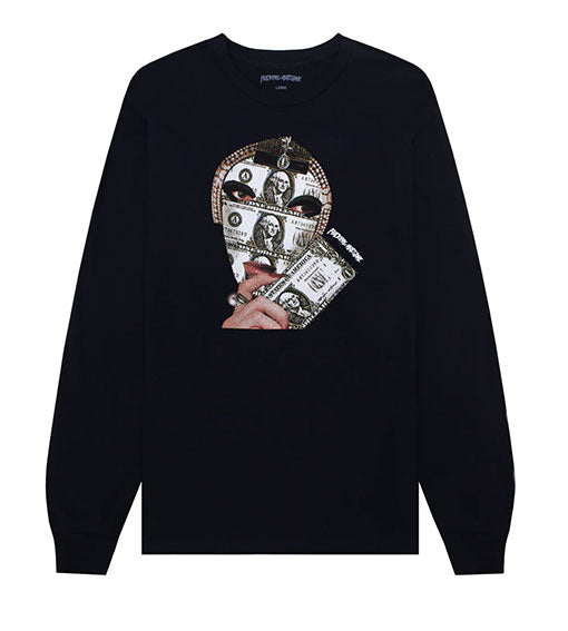 Fucking Awesome Money Face Long Sleeve T-Shirt Black