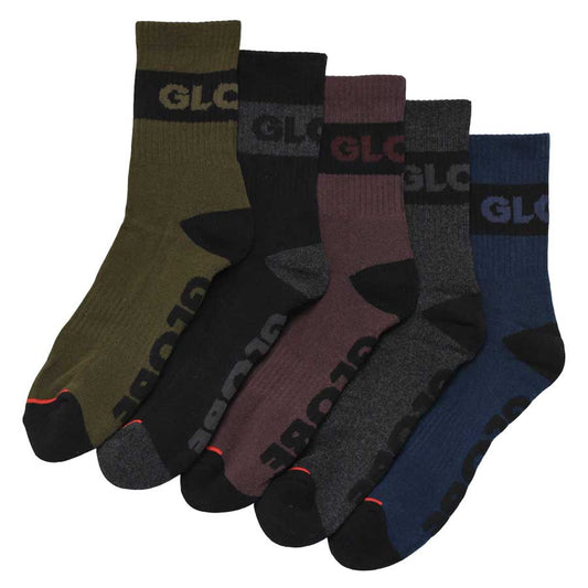 Globe Horizons Crew Sock 5-Pack Dark/Assorted