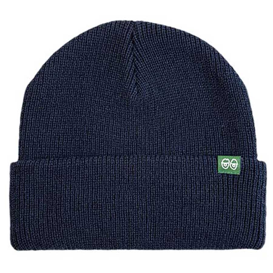 Krooked Eyes Clip Cuff Beanie - Navy/Dark Green