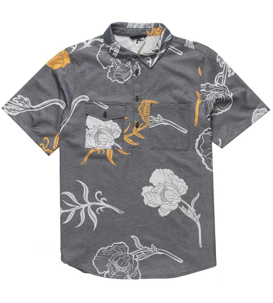 Nike SB Printed Knit Polo Shirt - Black