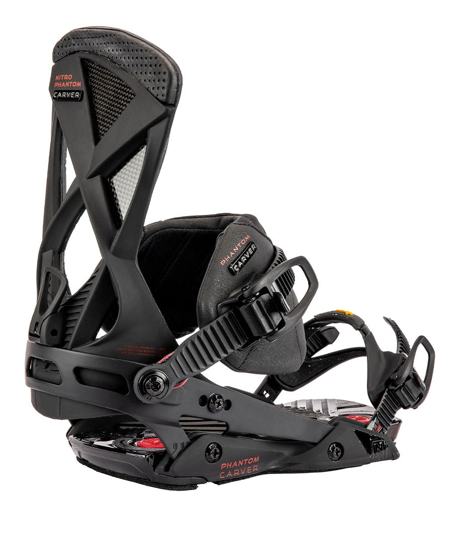 Nitro Men's Phantom Carver Binding - Black Red 2023