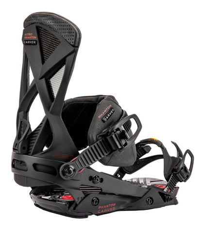 Nitro Men's Phantom Carver Binding - Black Red 2023