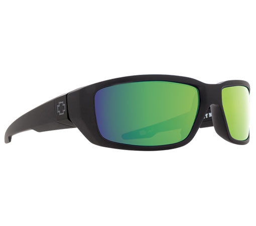 SPY Dirty Mo Soft Matte Black  Happy Bronze Polar With Green Spectra Mirror