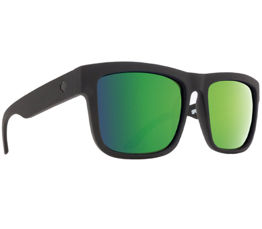 SPY Discord - Soft Matte Black Happy Bronze Polar With Green Spectra Mirror