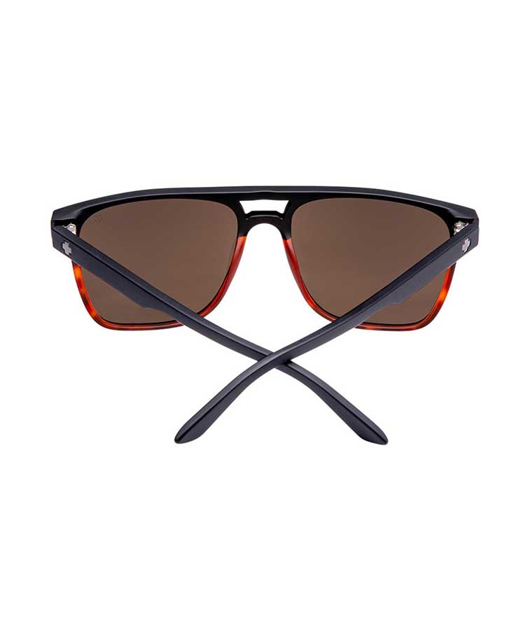 SPY Czar Matte Black/Tort Fade Happy Bronze Polar With Black Spectra Mirror