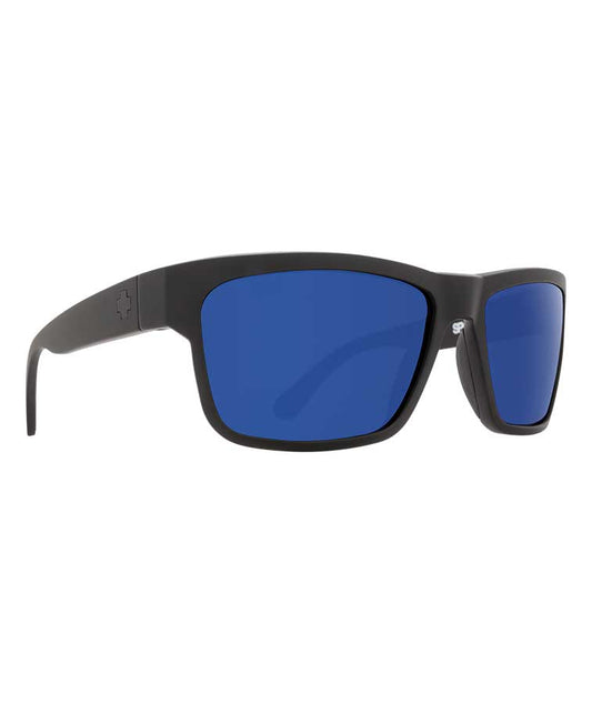 SPY Frazier Soft Matte Black Happy Dark Gray Green Polar With Dark Blue Spectra Mirror