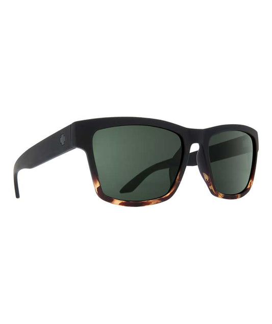 SPY Haight 2 Soft Matte Black Tort Fade Happy Gray Green