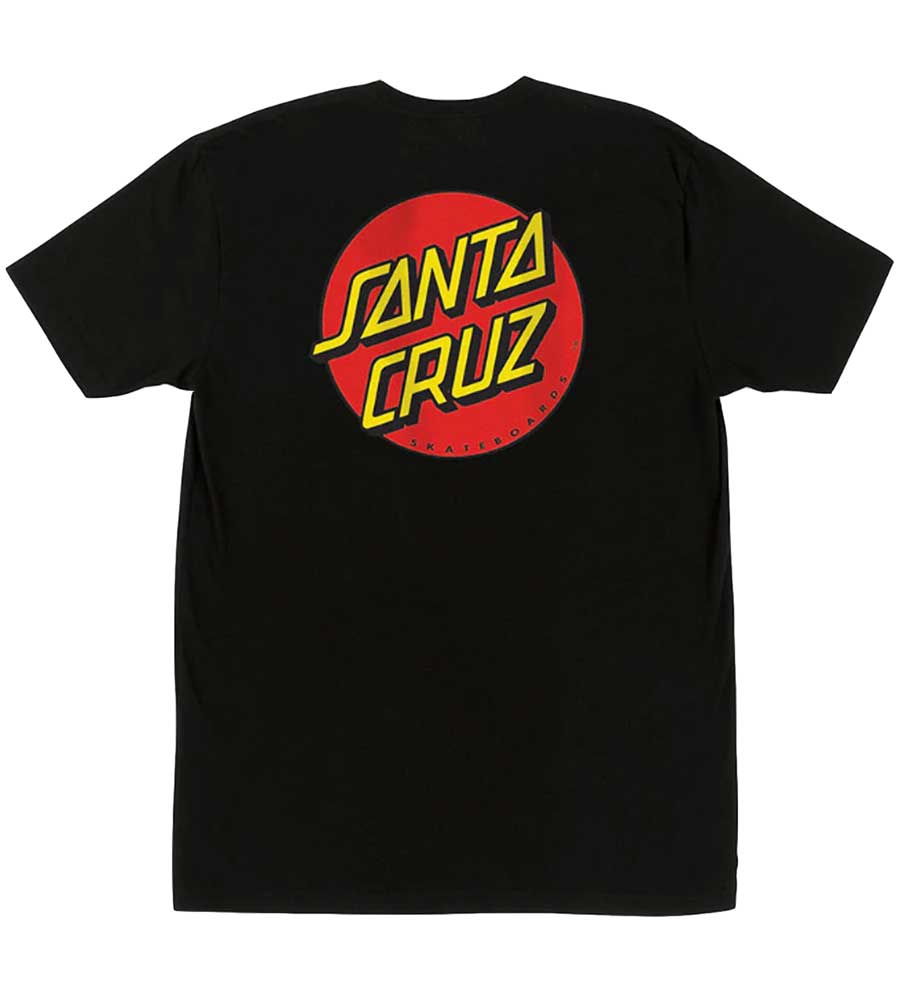 Santa Cruz Classic Dot Chest T-Shirt Black