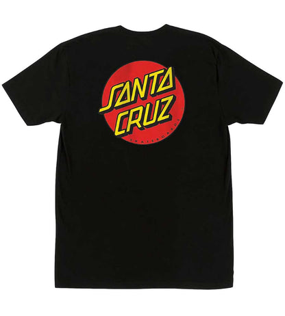 Santa Cruz Classic Dot Chest T-Shirt Black