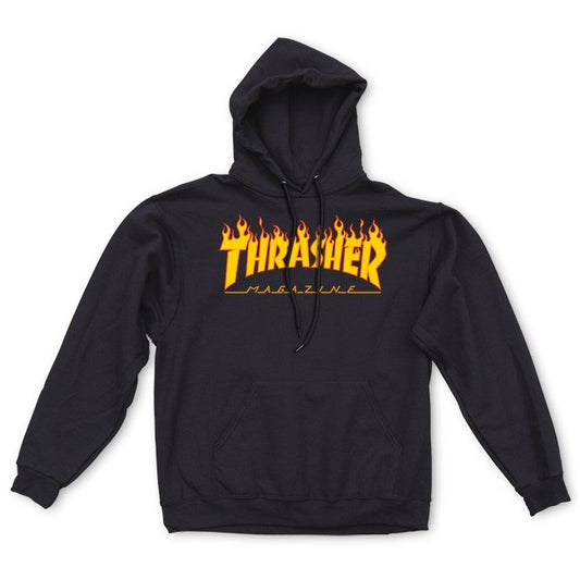 Thrasher Flame Logo Hoodie - Black