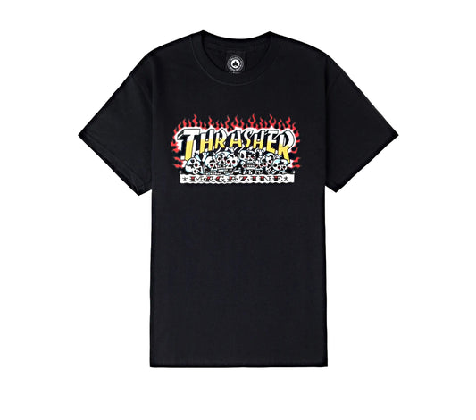 Thrasher Krak Skulls T-shirt - Black