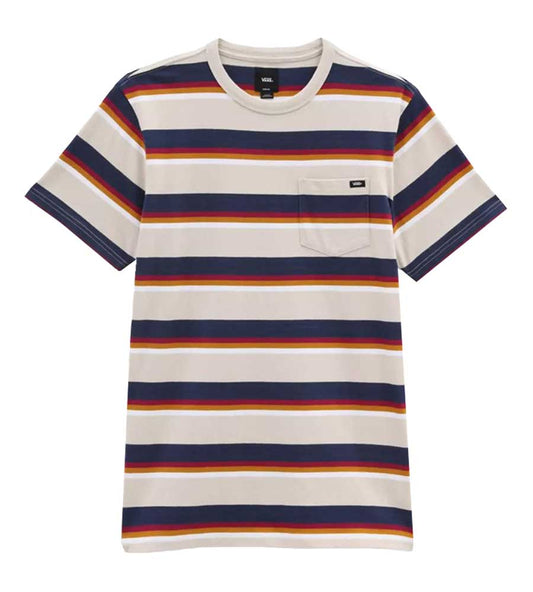 Vans Signal Stripe Pocket Crew T-shirt - Oatmeal
