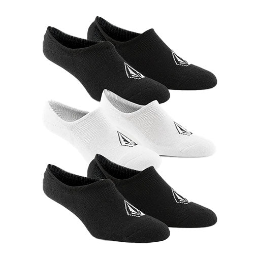 Volcom No Show Stone Sock 3Pk Black