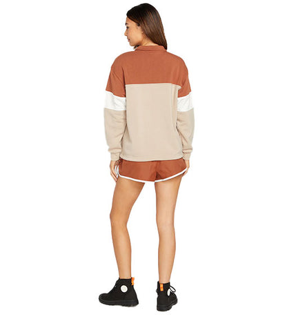 Volcom Women's CoCo Mock Neck Dark Coral